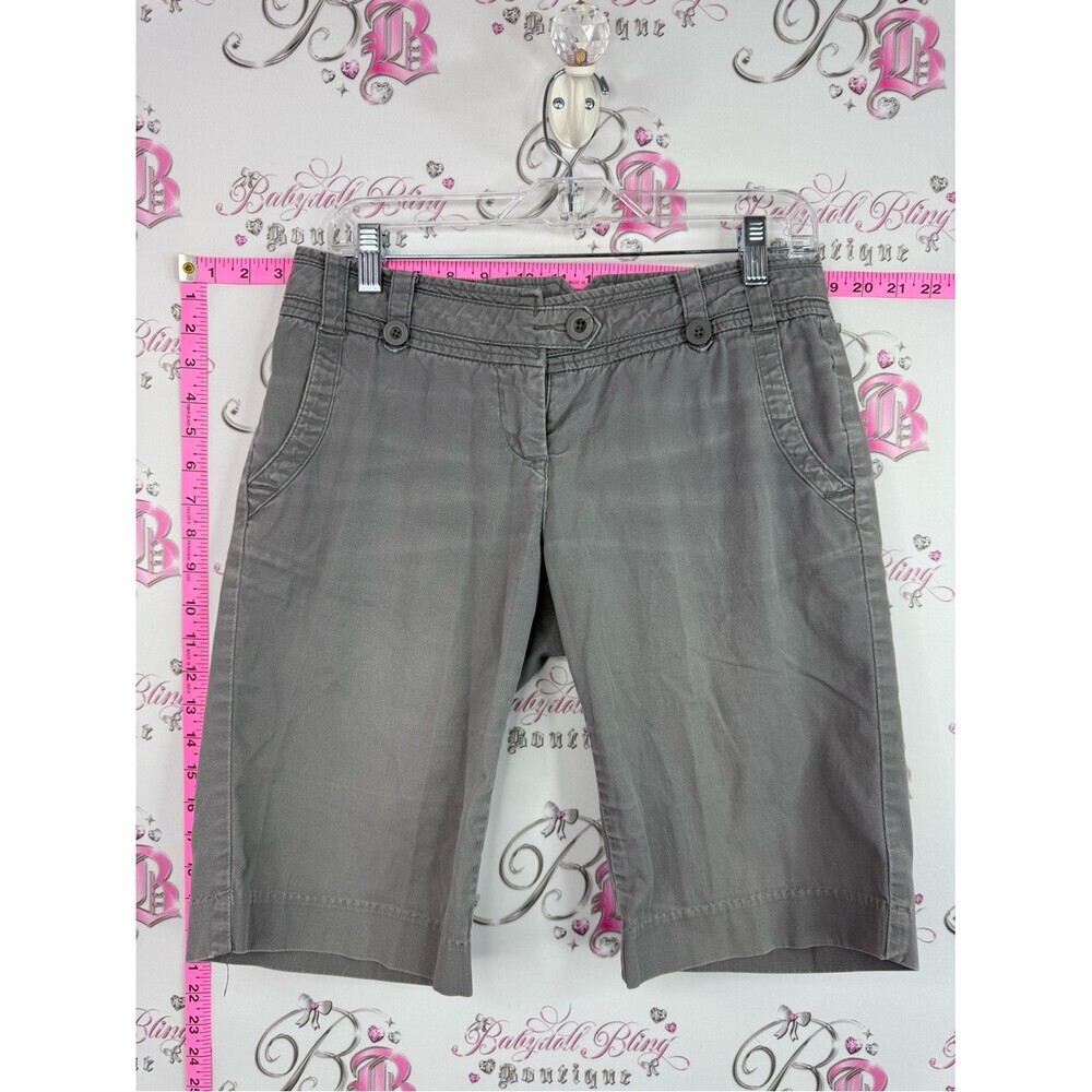 Plum shorts long style cargo y2k Gray Casual Mid-Length Shorts